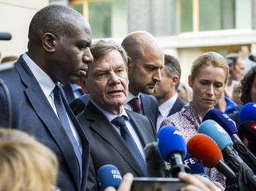 Lammy, Wadephul und Barrot mit der EU-Außenbeauftragten Kallas